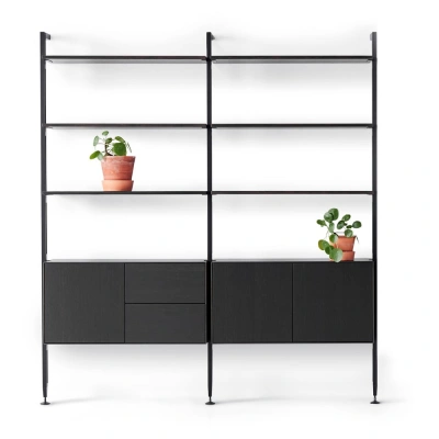 Černá knihovna v dekoru dubu 98x210 cm Edge by Hammel – Hammel Furniture