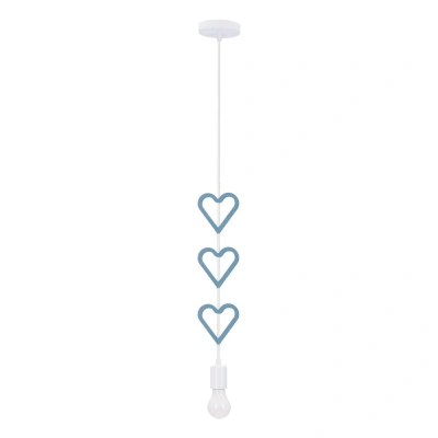 Bílo-modré dětské svítidlo s kovovým stínidlem Single – Candellux Lighting
