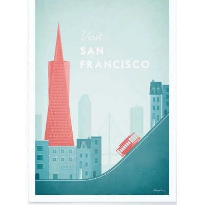 Plakát Travelposter San Francisco, 30 x 40 cm