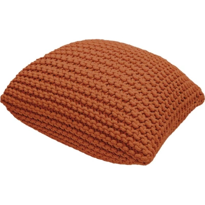 Cihlově červený polštářový puf Bonami Essentials Knit