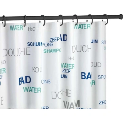 Černá teleskopická tyč na sprchový závěs Wenko Shower Curtain Rod