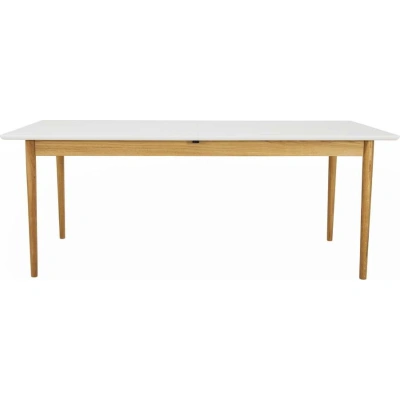 Rozkládací jídelní stůl s bílou deskou 90x195 cm Skagen – Tenzo