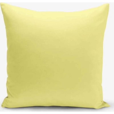 Žlutý povlak na polštář s příměsí bavlny Minimalist Cushion Covers , 45 x 45 cm