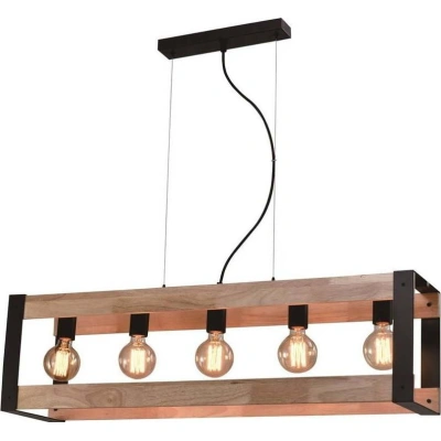 Černé závěsné svítidlo 20x90 cm Varna – Candellux Lighting