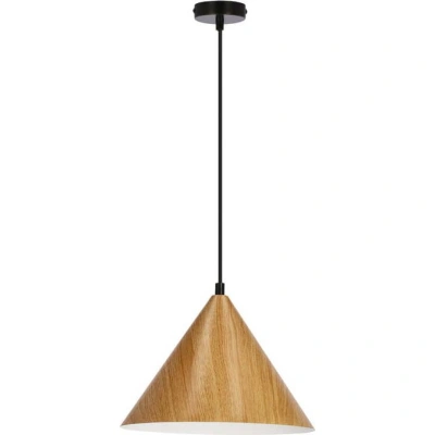 Hnědé závěsné svítidlo se skleněným stínidlem ø 25 cm Dunca – Candellux Lighting