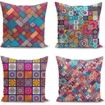 Sada 4 povlaků na polštáře Minimalist Cushion Covers Fearie, 45 x 45 cm