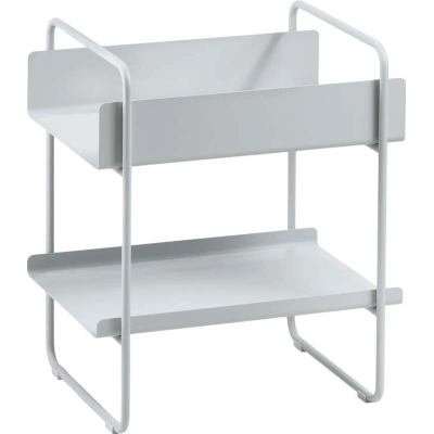 Světle šedý kovový konzolový stolek 36x48 cm A-Console – Zone