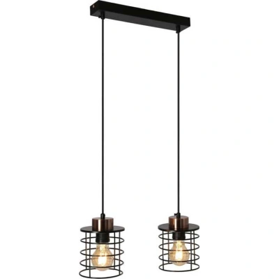 Černé kovové závěsné svítidlo 12x37 cm Glob – Candellux Lighting