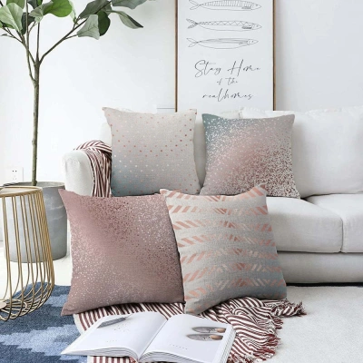 Sada 4 povlaků na polštáře Minimalist Cushion Covers Glitters, 55 x 55 cm