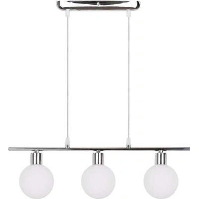 Závěsné svítidlo ve stříbrné barvě se skleněným stínidlem 10x52 cm Oden – Candellux Lighting