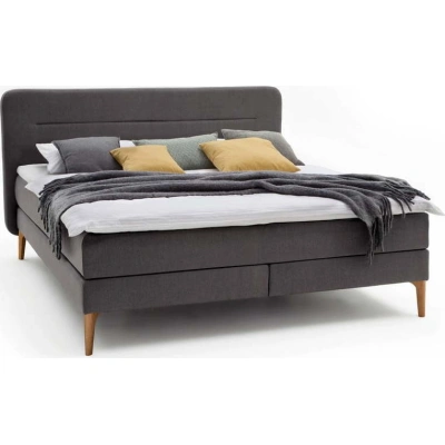 Antracitová boxspring postel 160x200 cm Massello – Meise Möbel