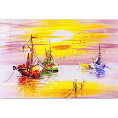 Skleněný obraz 70x50 cm Sunset – Wallity