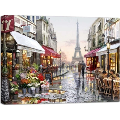 Obraz Styler Canvas Watercolor Paris I, 85 x 113 cm