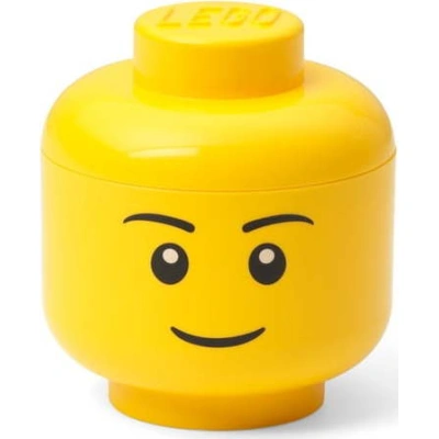 Žlutý úložný box LEGO® Boy, ø 10,6 cm