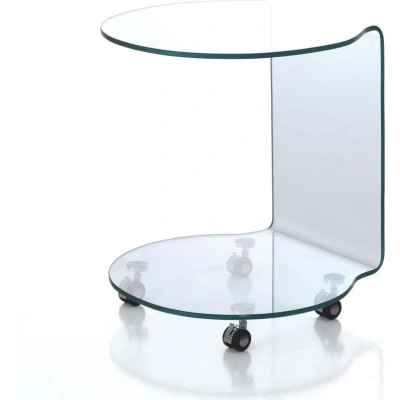 Skleněný kulatý odkládací stolek ø 50 cm Move – Tomasucci