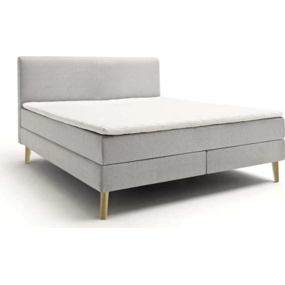 Světle šedá boxspring postel 180x200 cm Greta – Meise Möbel