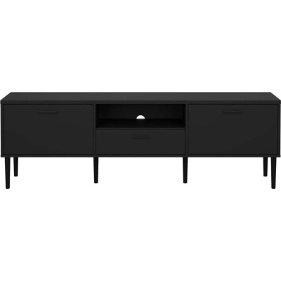 Černý TV stolek 177x57 cm Media – Tvilum