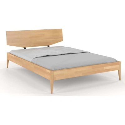 Dvoulůžková postel z bukového dřeva Skandica Sund, 140 x 200 cm