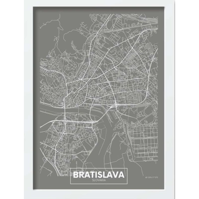 Plakát v rámu 40x55 cm Bratislava – Wallity