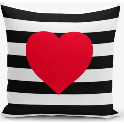 Povlak na polštář Minimalist Cushion Covers Navy Heart, 45 x 45 cm