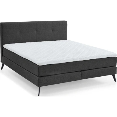 Antracitová boxspring postel 180x200 cm ANCONA – Meise Möbel