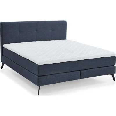 Tmavě modrá boxspring postel 160x200 cm ANCONA – Meise Möbel