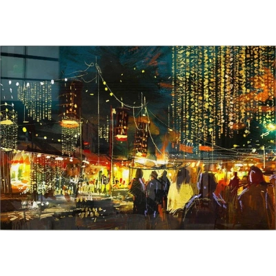 Skleněný obraz 100x70 cm City Street – Wallity