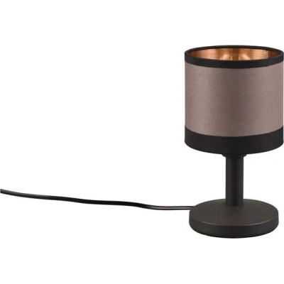 Černo-hnědá stolní lampa (výška 22 cm) Davos – Trio