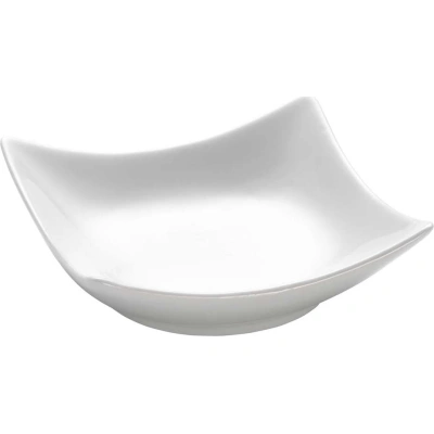 Bílá porcelánová miska Maxwell & Williams Basic Wave, 10,5 x 10,5 cm