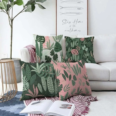 Sada 4 povlaků na polštáře Minimalist Cushion Covers In the Jungle, 55 x 55 cm