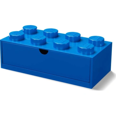 Modrý stolní box se zásuvkou LEGO®, 31 x 16 cm