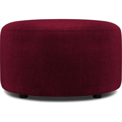 Bordový sametový puf Mazzini Sofas Debbie, ø 68 cm