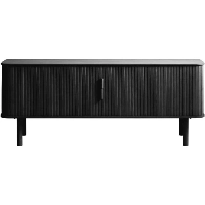 Černý TV stolek v dekoru dubu 160x56 cm Cavo – Unique Furniture