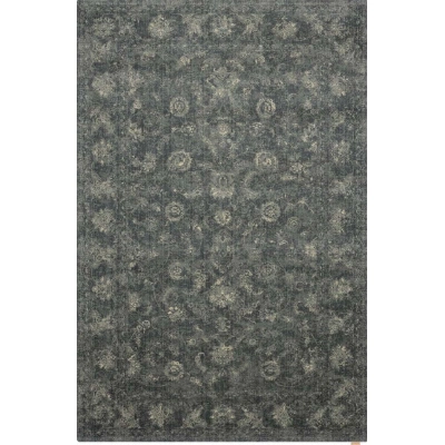 Šedý vlněný koberec 133x190 cm Calisia Vintage Flora – Agnella
