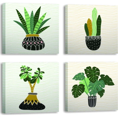 Obrazy v sadě 4 ks 30x30 cm Plants – Wallity