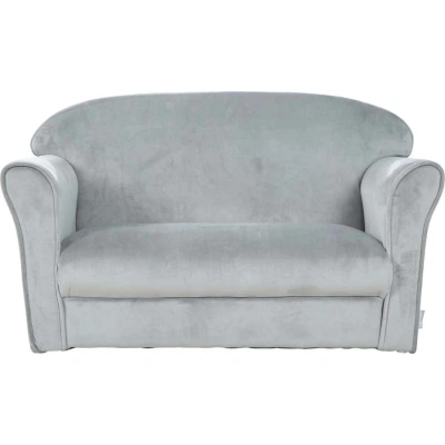 Světle šedá sametová dětská pohovka 78 cm Lil Sofa – Roba