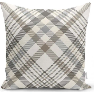 Šedo-béžový dekorativní povlak na polštář Minimalist Cushion Covers Flannel, 45 x 45 cm