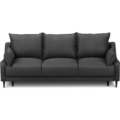 Tmavě šedá rozkládací pohovka s úložným prostorem Mazzini Sofas Ancolie, 215 cm