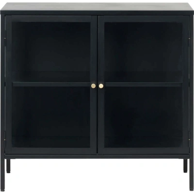 Černá vitrína Unique Furniture Carmel, délka 90 cm