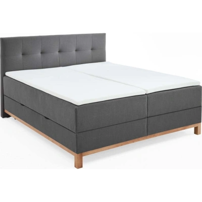 Tmavě šedá boxspring postel s úložným prostorem 160x200 cm Catania - Meise Möbel