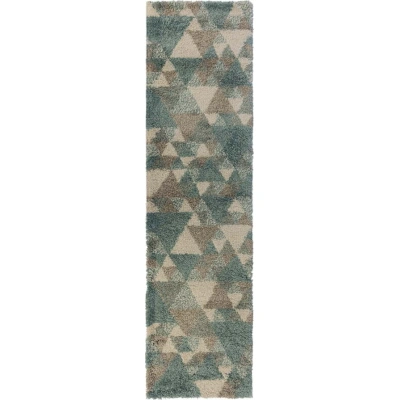 Modro-šedý koberec Flair Rugs Nuru, 60 x 230 cm