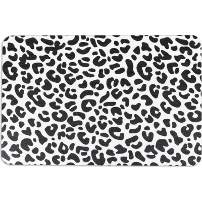 Černobílá koupelnová předložka 39x60 cm Leopard – Artsy Doormats