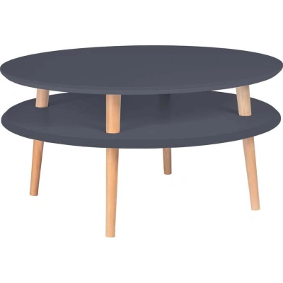 Grafitově šedý konferenční stolek Ragaba UFO, Ø 70 cm