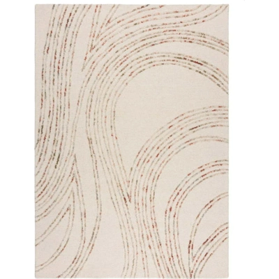 Oranžovo-krémový vlněný koberec 120x170 cm Abstract Swirl – Flair Rugs