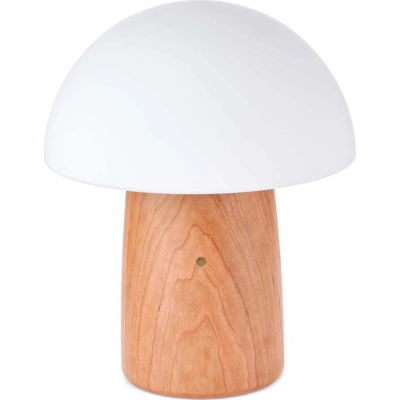 Stmívatelná stolní lampa v přírodní barvě se skleněným stínidlem (výška 32 cm) Alice – Gingko