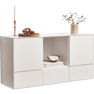 Bílá nízká závěsná komoda 135x68 cm Edge by Hammel – Hammel Furniture