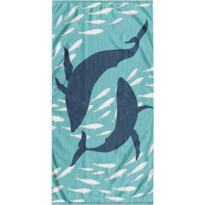 Modrá plážová osuška 90x180 cm Dolphin – DecoKing