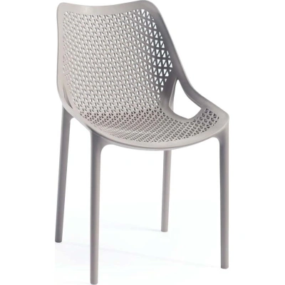 Světle hnědá plastová zahradní židle Bilros – Rojaplast