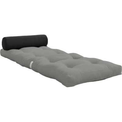 Šedá futonová matrace 70x200 cm Wrap Grey/Dark Grey – Karup Design