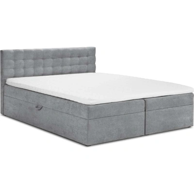 Šedá boxspring postel s úložným prostorem 160x200 cm Jade – Mazzini Beds